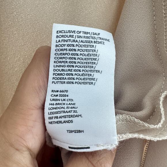 BHLDN Dress Womens 0 Ruby Twist Halter Satin Gown Champagne Elegant Bridesmaids - Picture 11 of 13